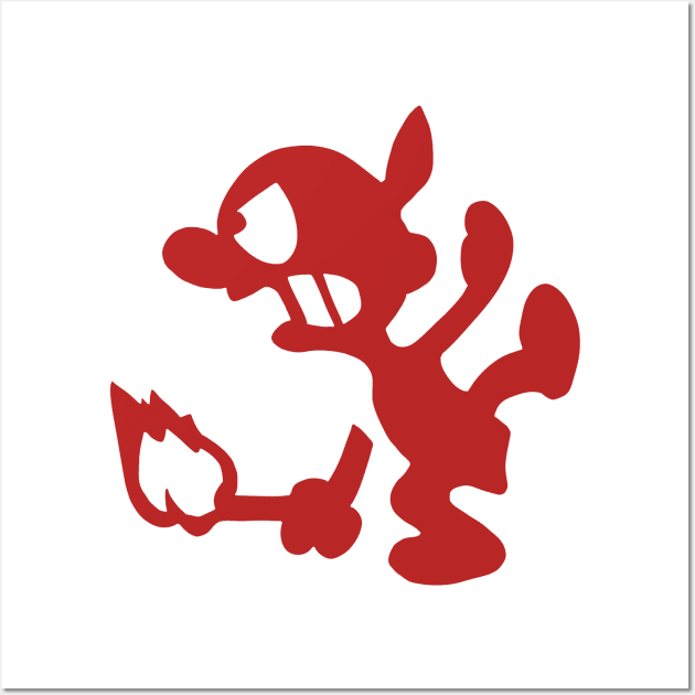 Fire Attack- Mr. Game & Watch (Red) Wall Art by Orangeblitz